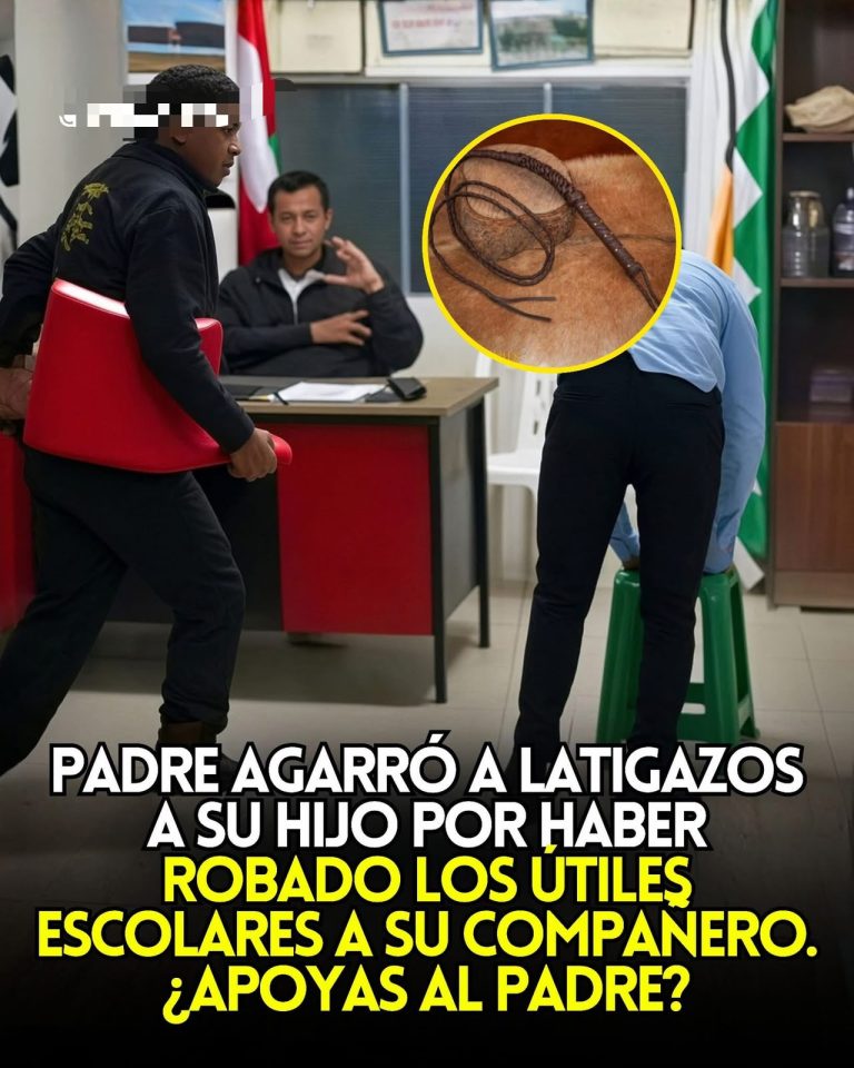 Padre llega al colegio tras descubrir que su hijo tomó los útiles de un compañero y lo castiga físicamente