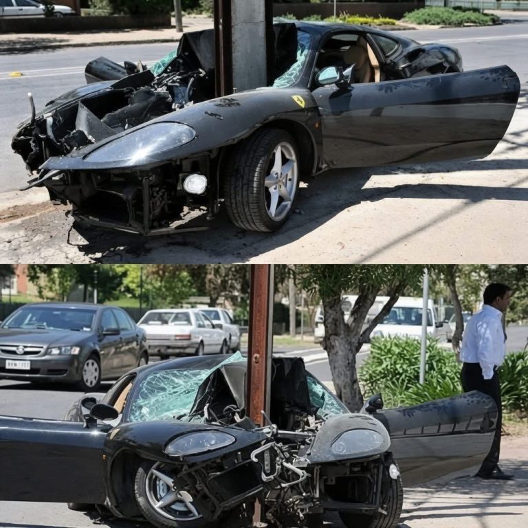 Auto deportivo queda destrozado tras fuerte accidente y genera preocupación