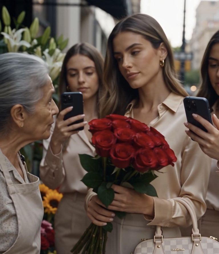 Destruyó las Flores de una Anciana para Tomarse Fotos Sin Saber que Acababa de Dejar la Prueba de lo Ocurrido