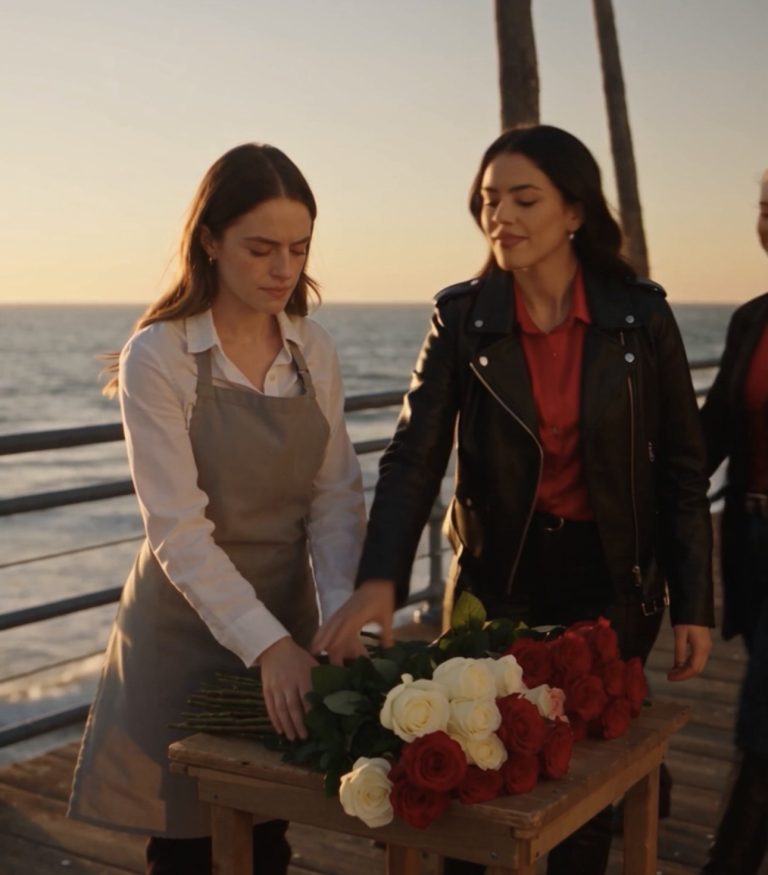 Se Burlaron de la Joven que Vendía Flores Junto al Mar, Pero una de Ellas Regresó Cuando sus Amigas se Marcharon