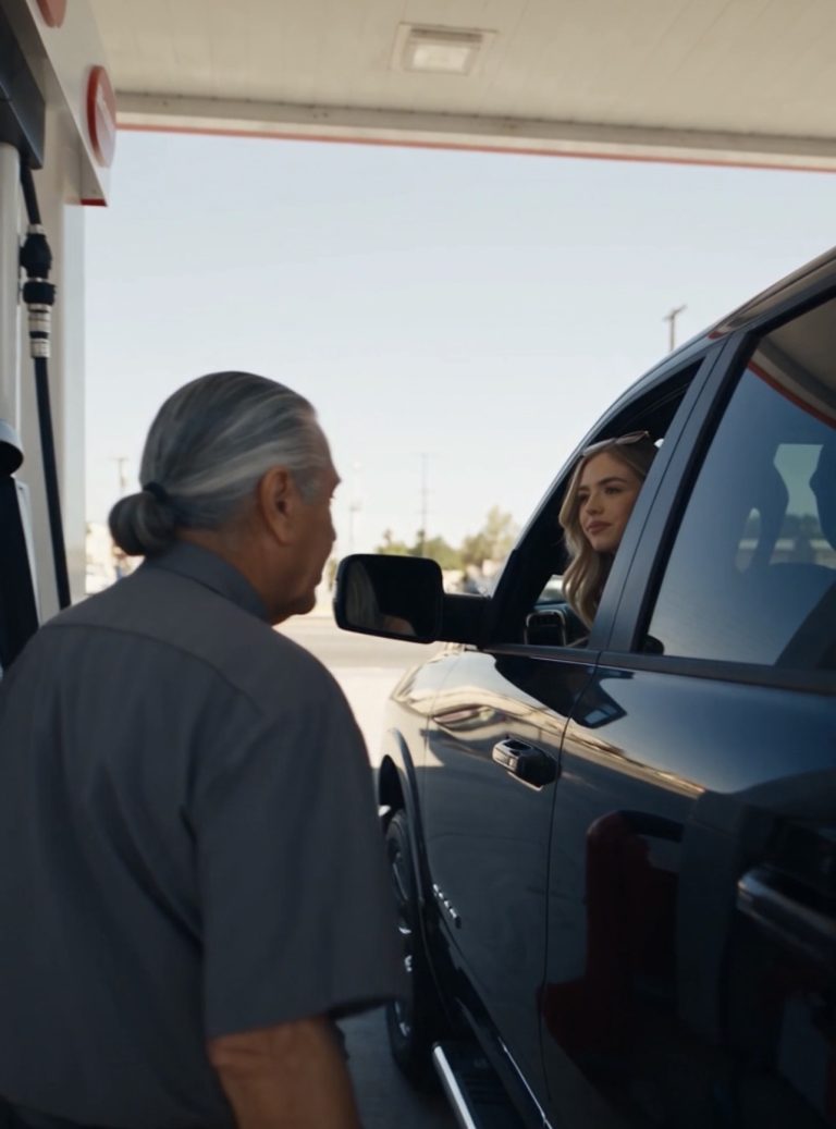 Lección en la gasolinera: una actitud arrogante terminó saliendo cara