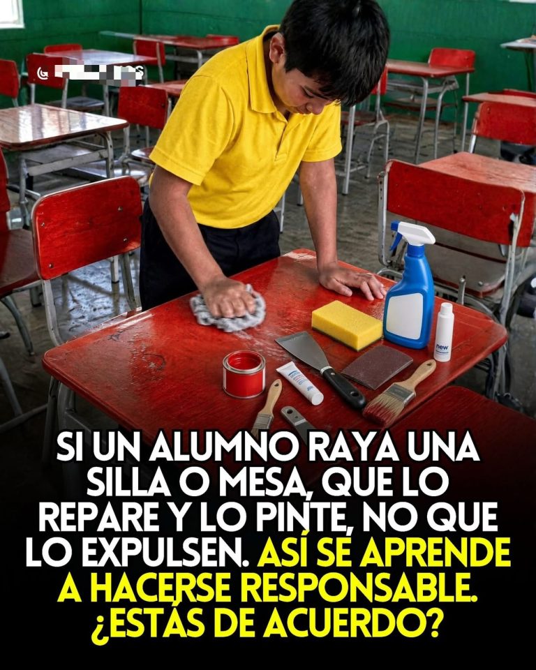 ¿Deberían los alumnos reparar las mesas y sillas que dañan en lugar de ser expulsados?