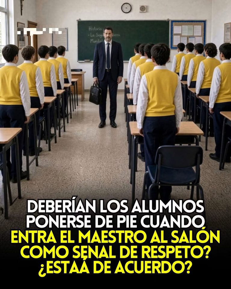 ¿Deberían los alumnos ponerse de pie cuando entra el maestro como señal de respeto?